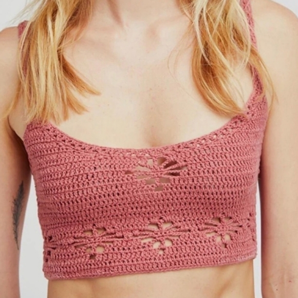 Free People Tops - Free People Berkinette Crochet Crop Tank